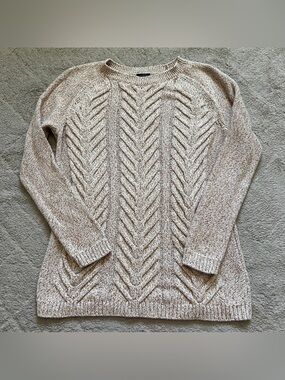 Talbots Marled Cable Knit Sweater Cottage Grandma Coastal Preppy Old Money Sz MP